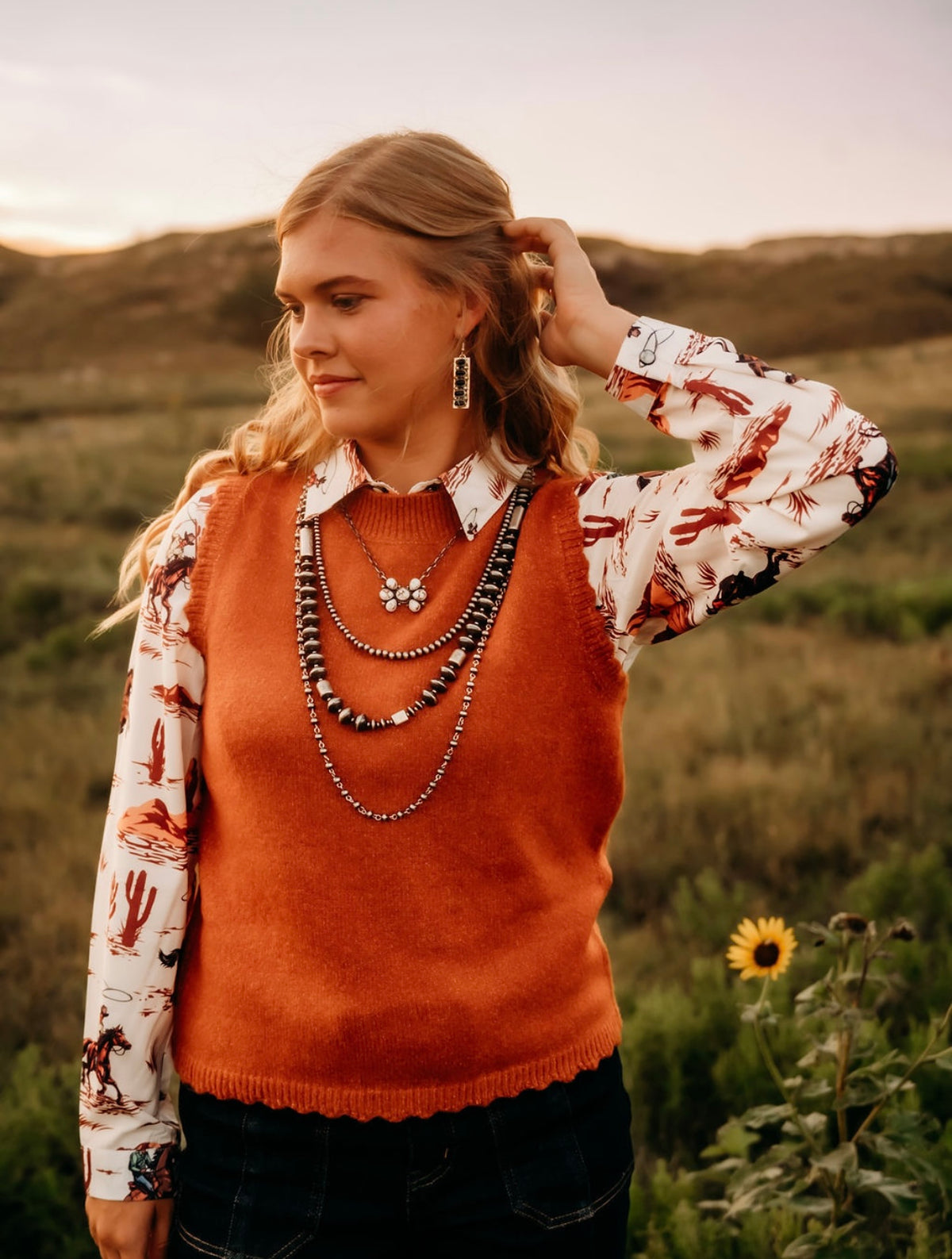 WL Rust Sweater Vest