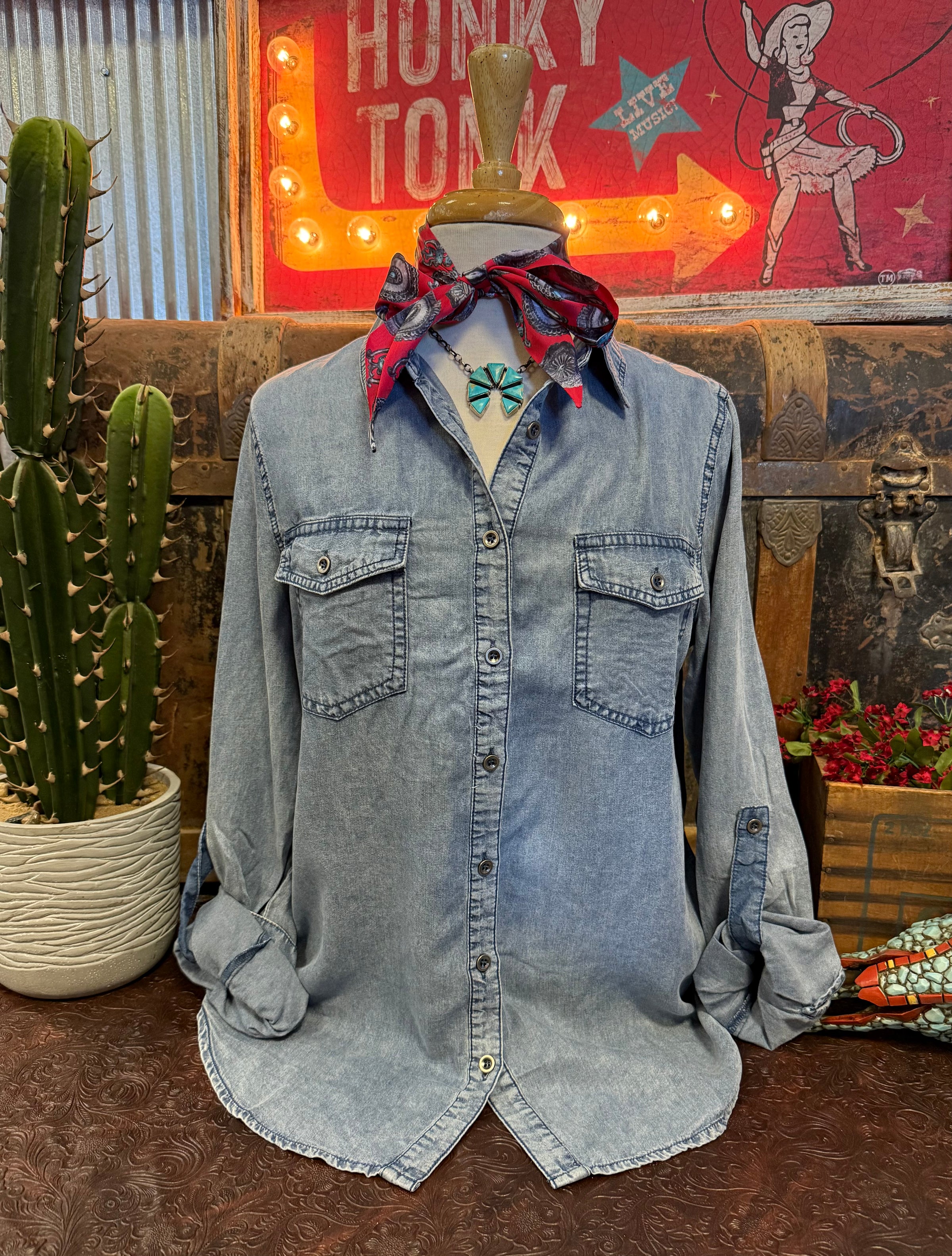 DR Denim Button Up