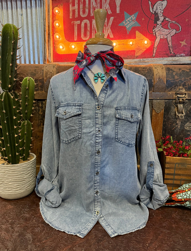 DR Denim Button Up