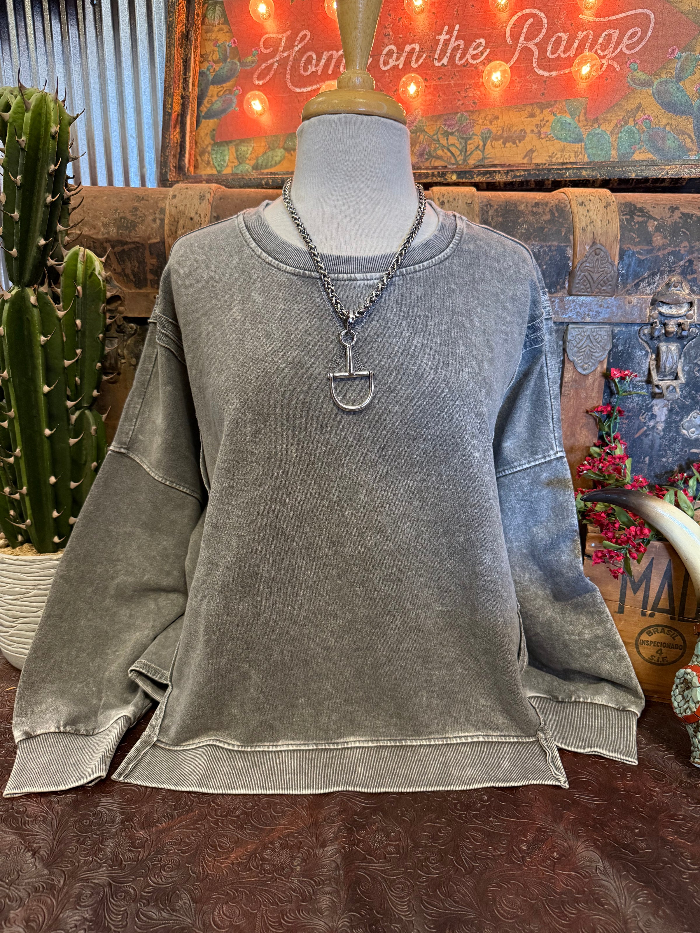 BP Washed Grey LS