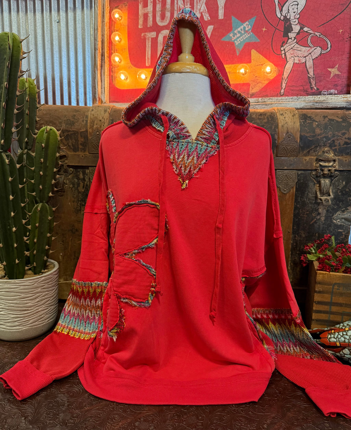 ES Red Floral Hoodie