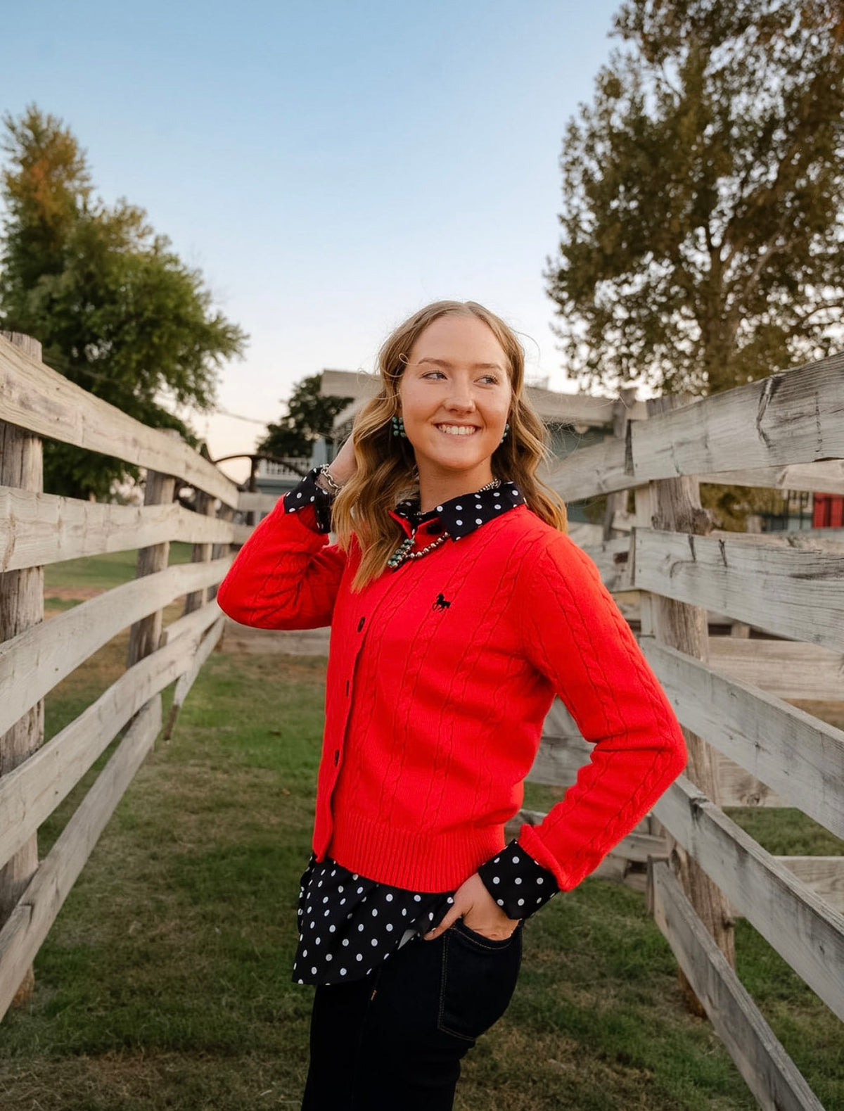 BP Red Horse Polo Cardigan