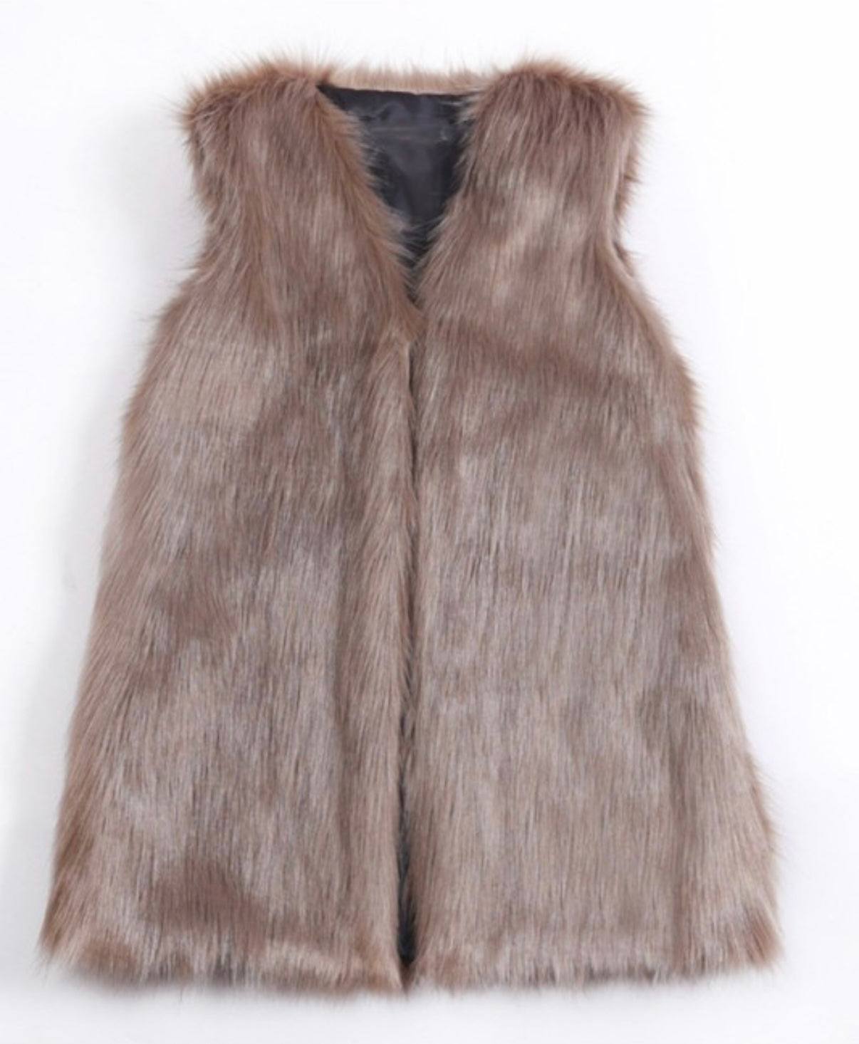 LA Khaki Faux Fur Vest