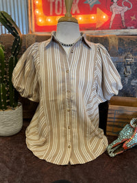 ES Tan Stripe Bubble Sleeve
