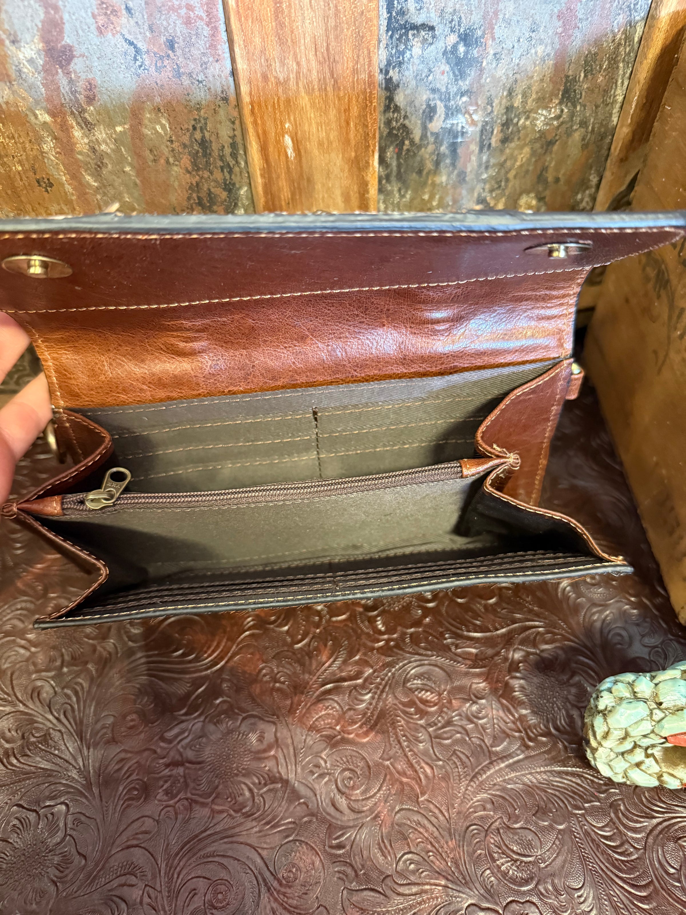 WL Brown Cowhide Wallets