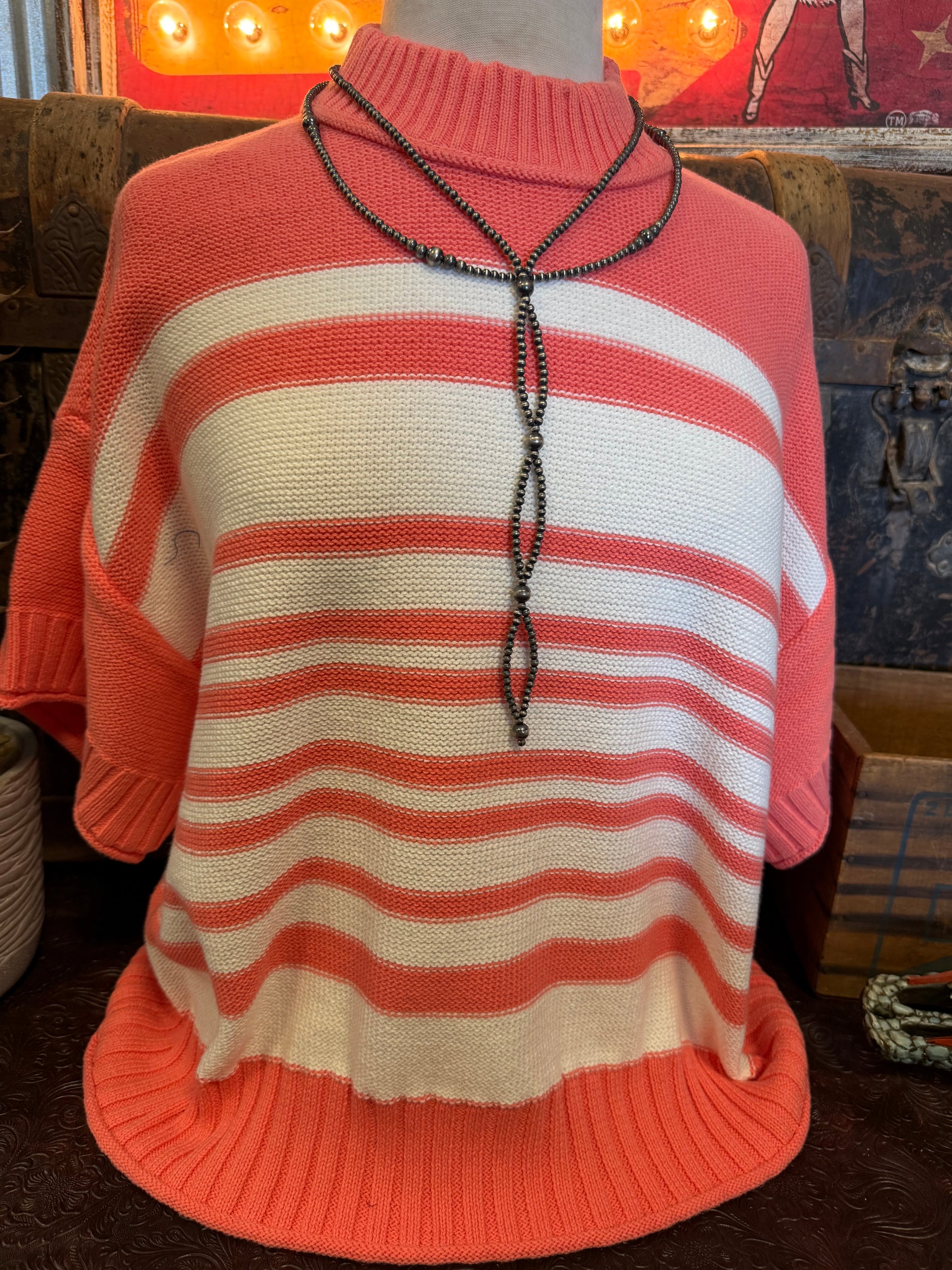 CT Peach Stripe Sweater