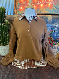 JD Brown with Stripe LS