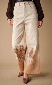 BB Tan Horse Print Jeans