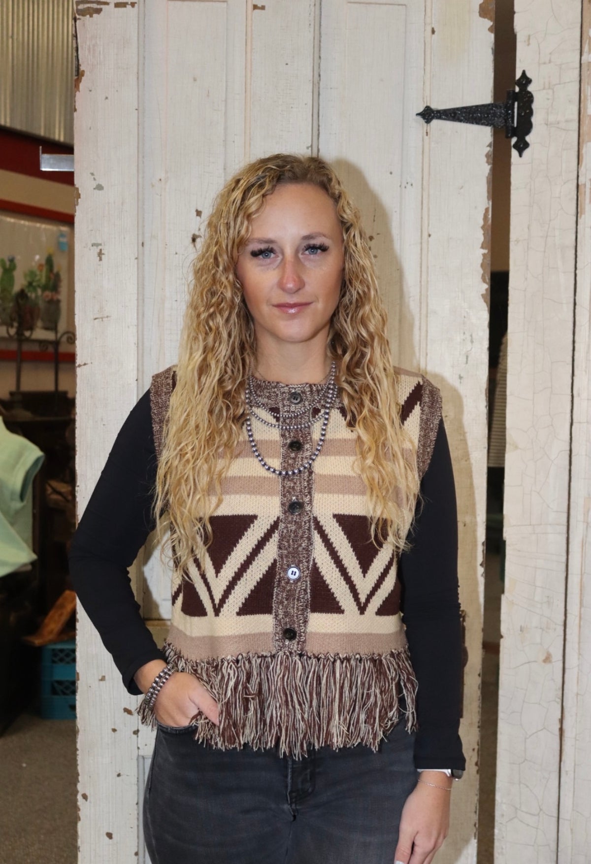 LS Mocha Sweater Vest