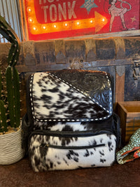 WL Black/White Cowhide Backpack