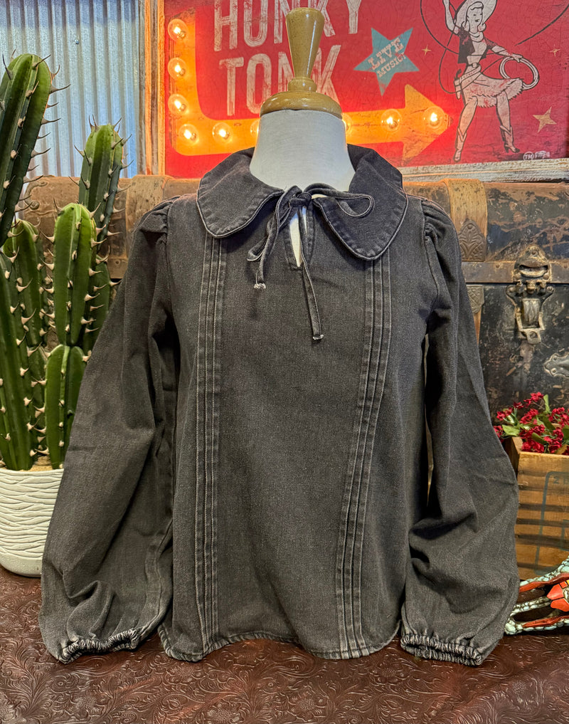 VJ Black Denim Top