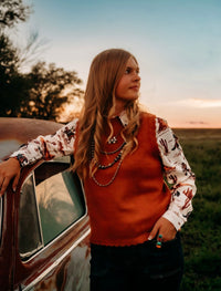 WL Rust Sweater Vest