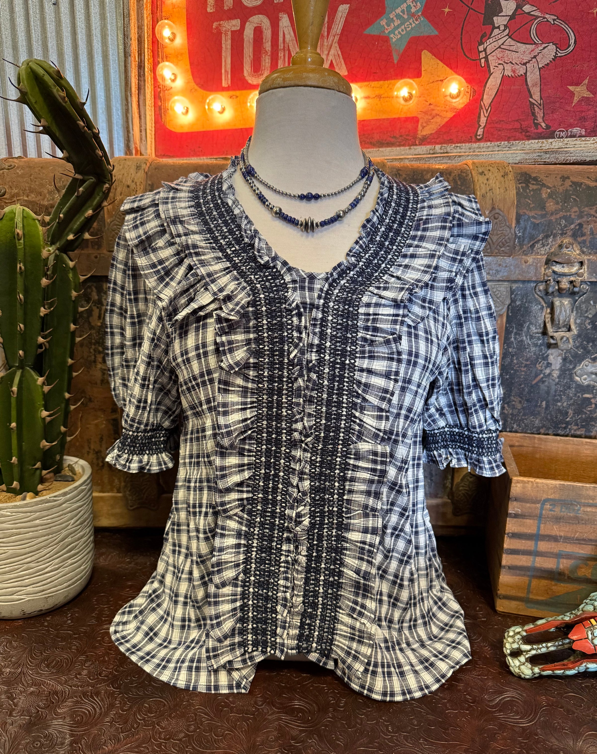 ES Navy Plaid SS