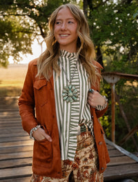LA Copper Faux Suede Jacket