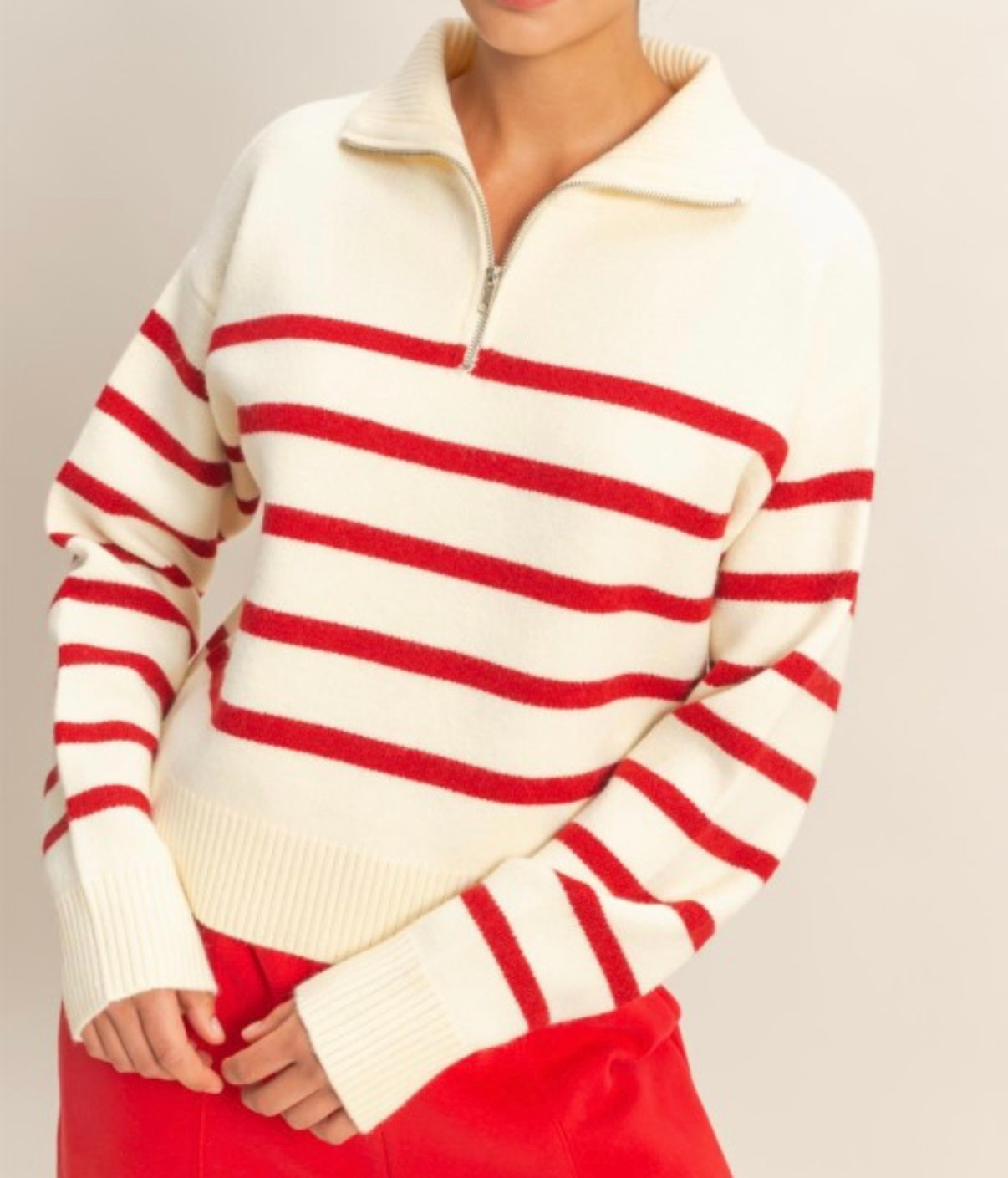 HF Red Stripe Pullover