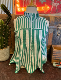 EN Green Stripe Sleeveless