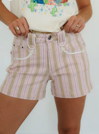 HH Pink Tan Stripe Shorts