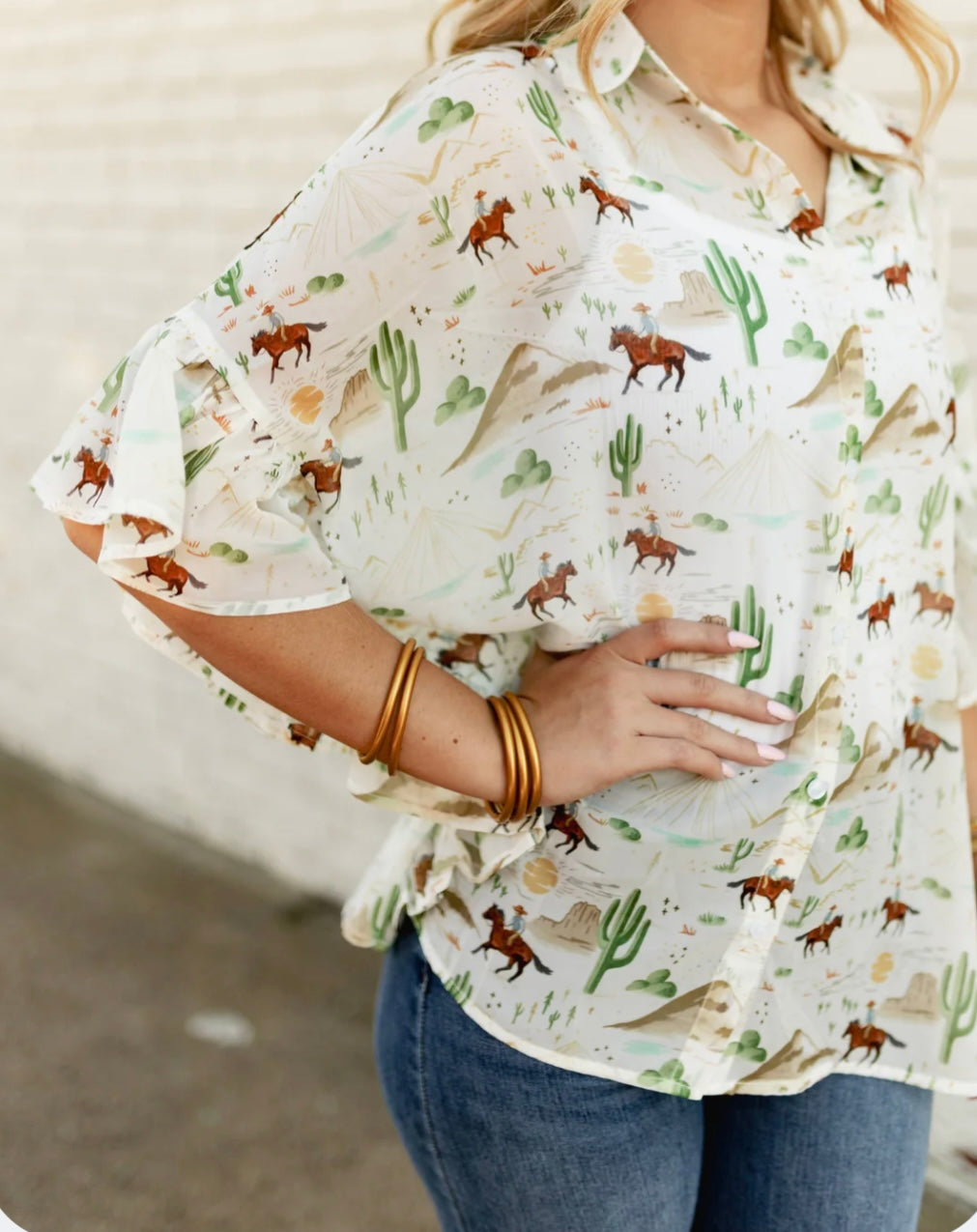 TH Cactus Cowboy Top