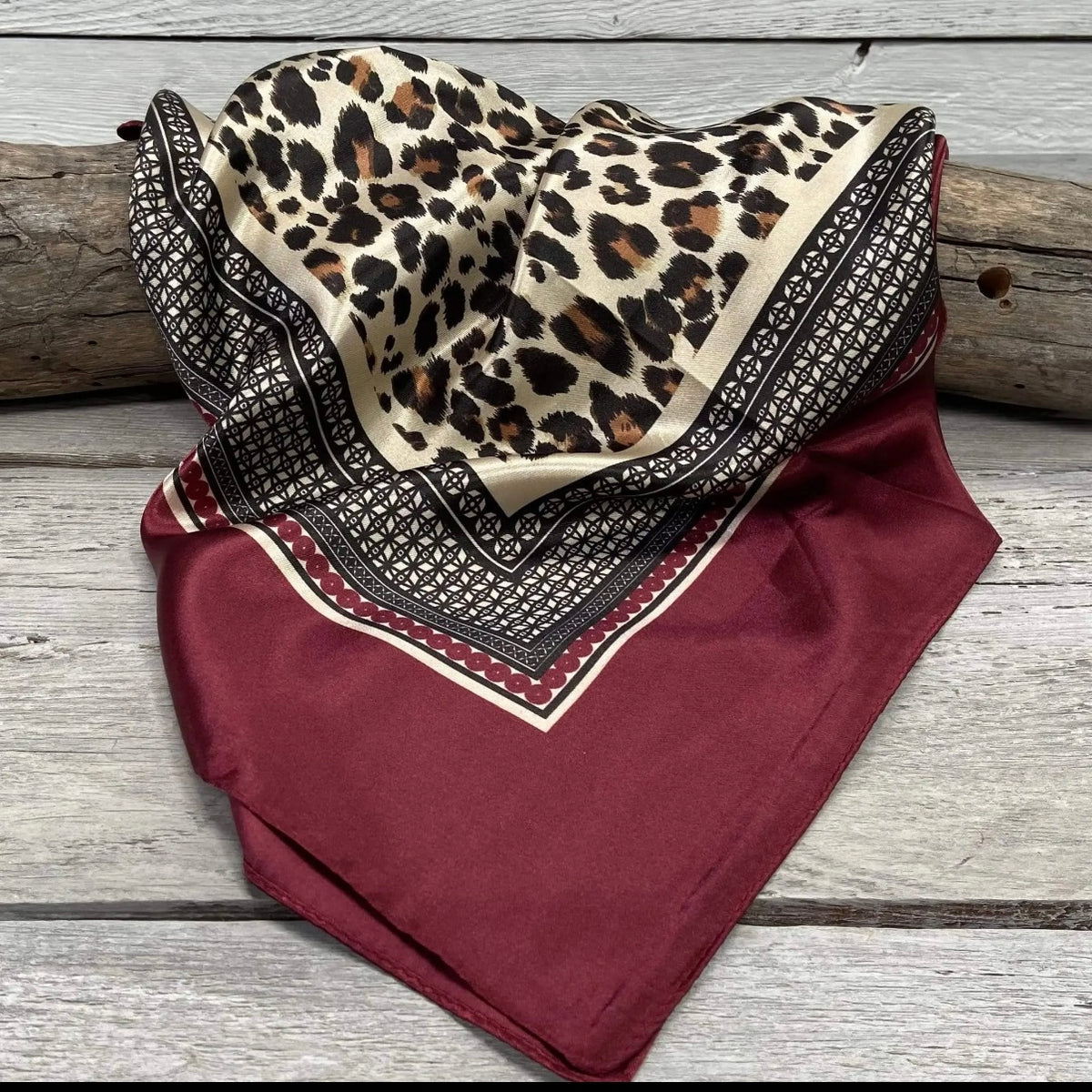 RD Burgundy Leopard Wildrag