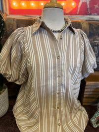 ES Tan Stripe Bubble Sleeve