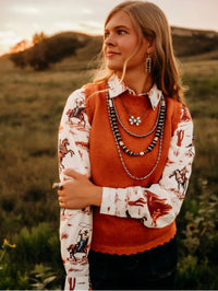 WL Rust Sweater Vest