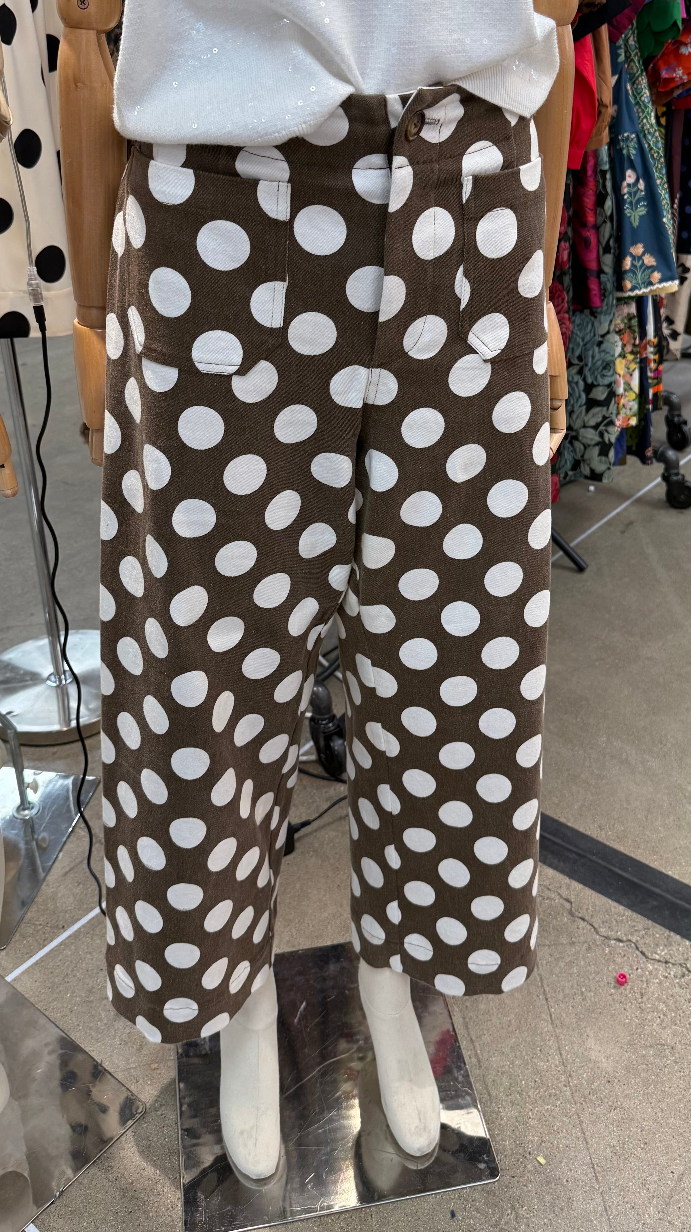 JD Chocolate Polka Dot Pants