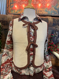 LS Natural Tie Sweater Vest
