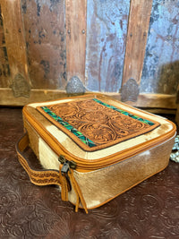 AD Brown/Turq Jewelry Case