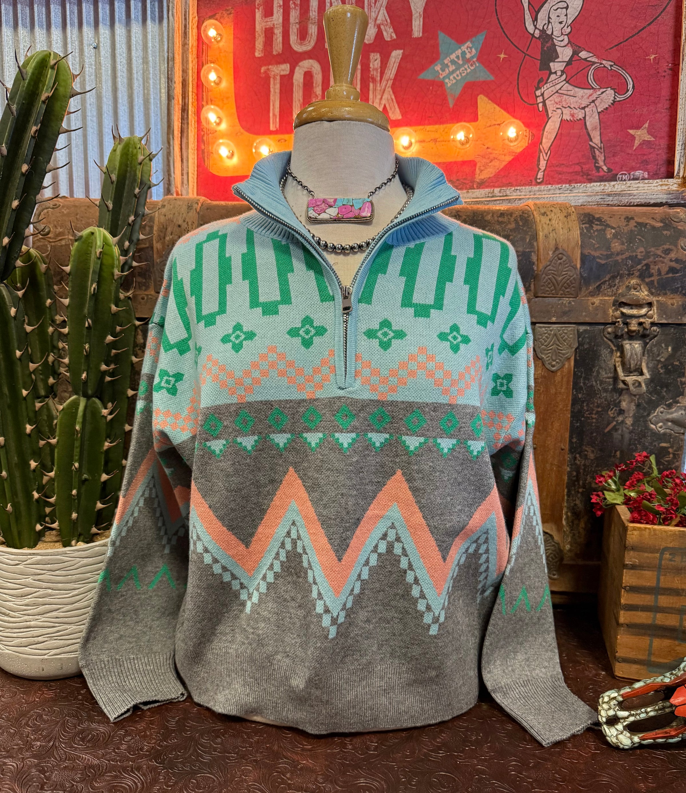 MC Heather Grey Half Zip