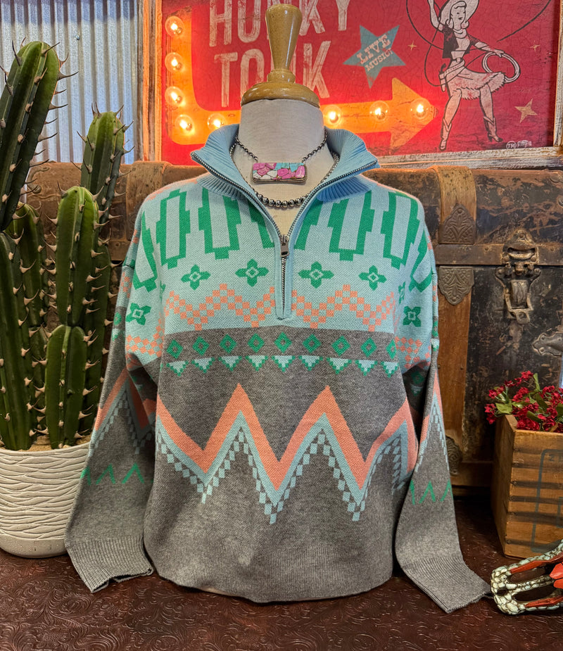 MC Heather Grey Half Zip