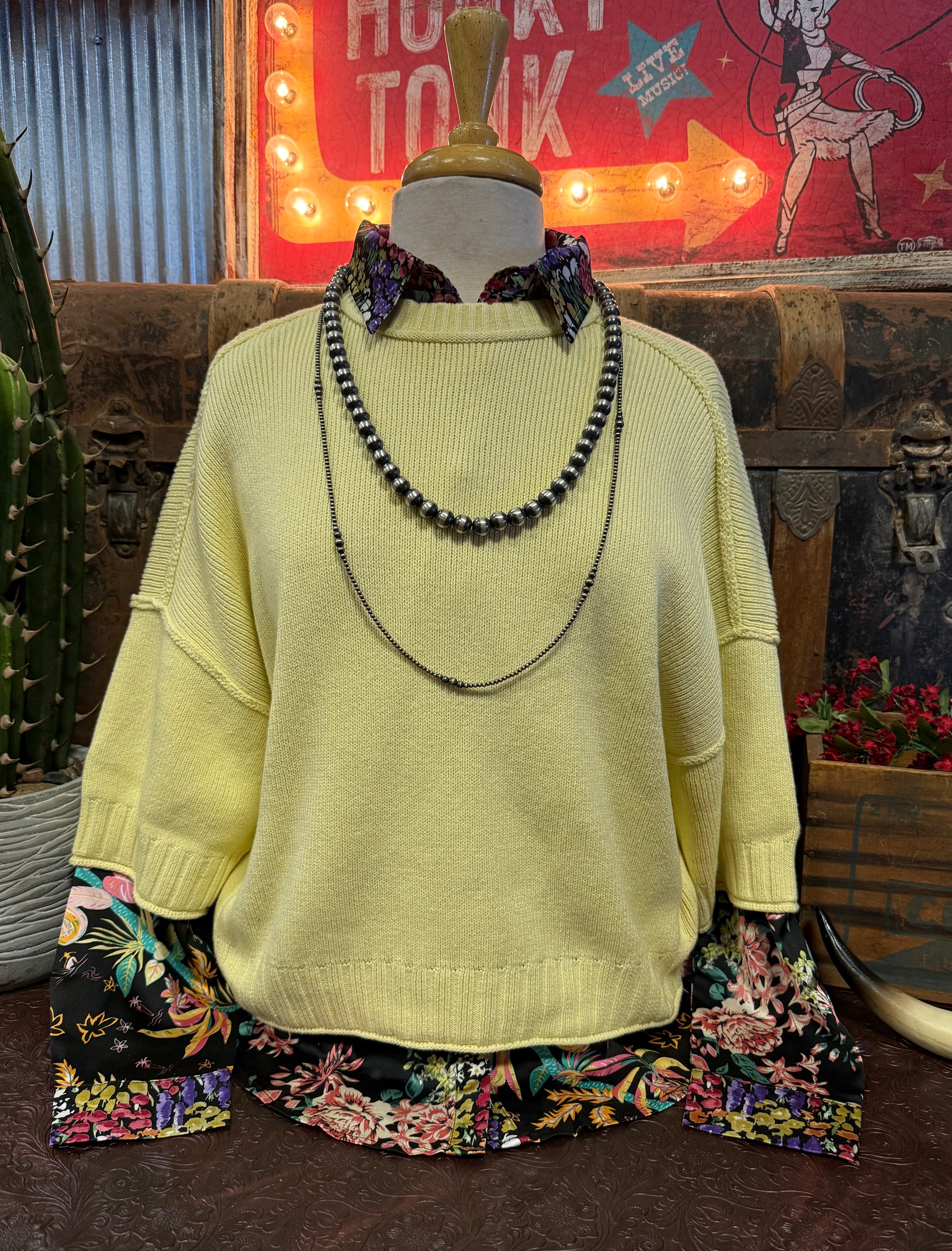 BP Short Sleeve Yellow Sweater