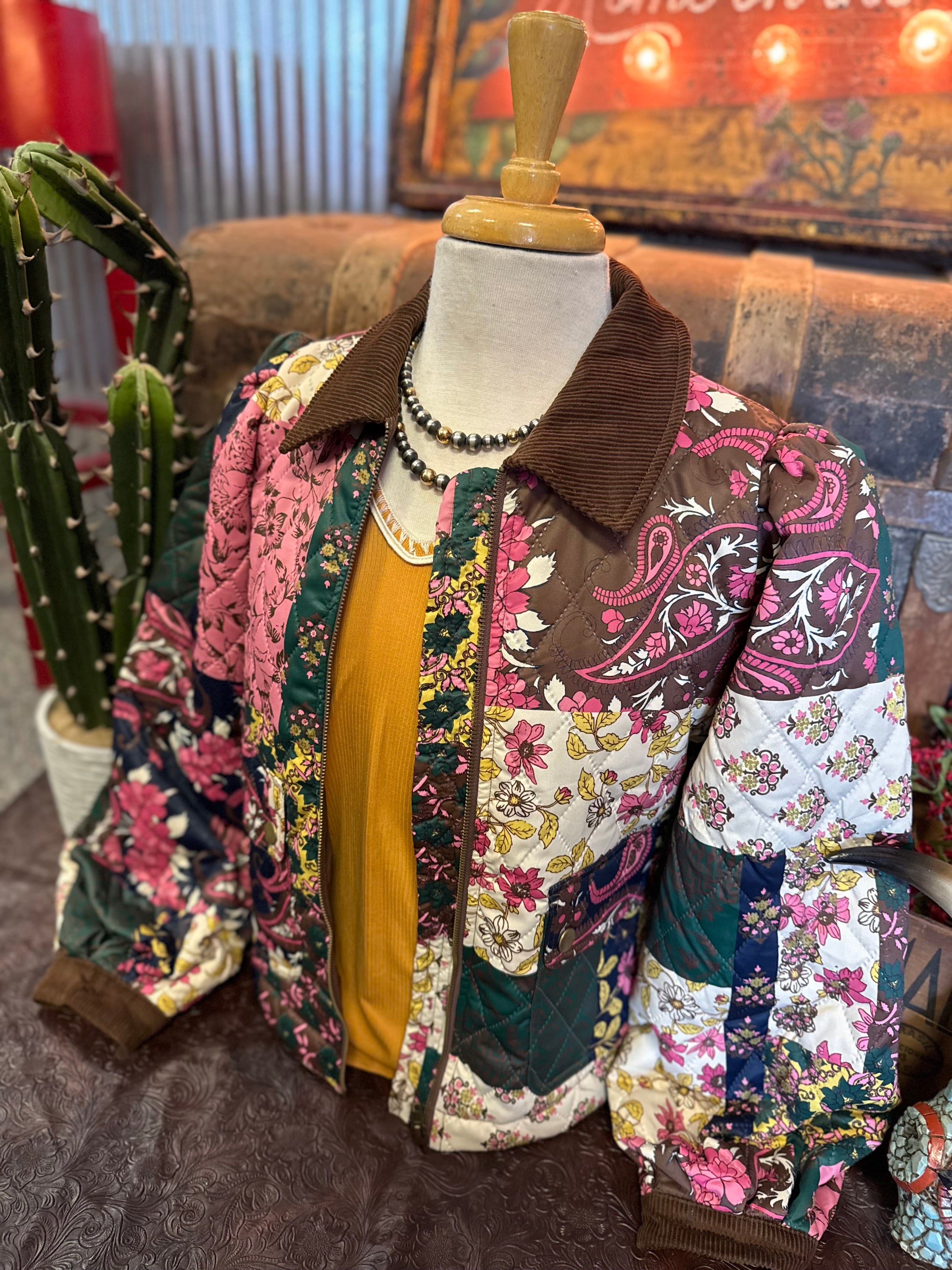 JD Brown Floral Jacker