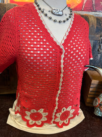 VJ Coral Crochet Top