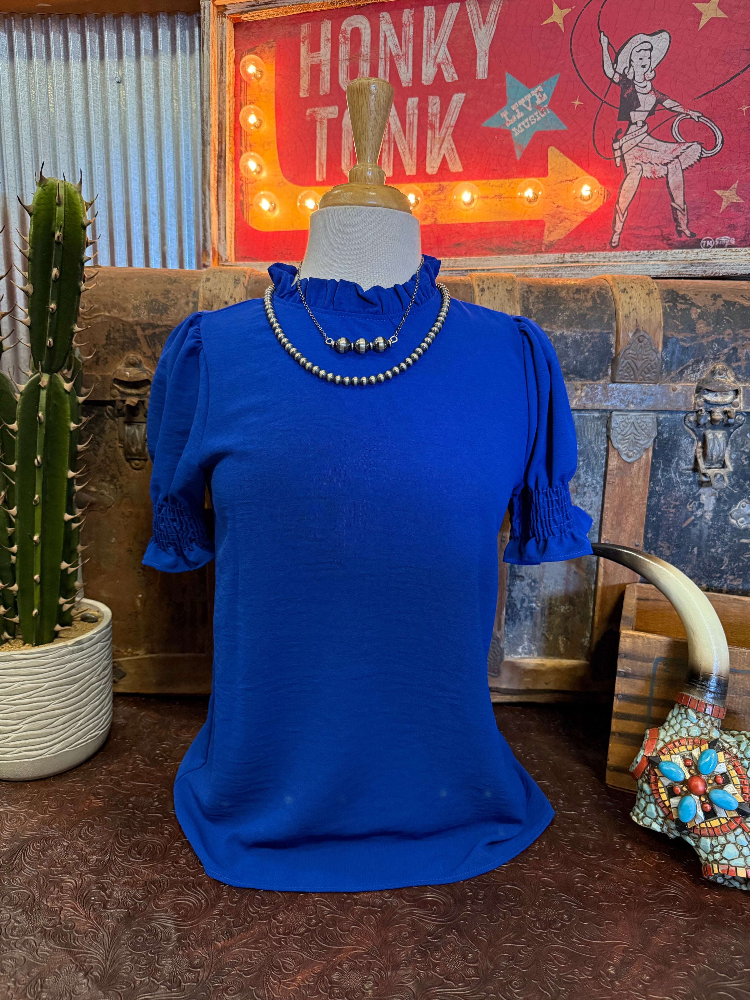 LS Royal Blue Short Sleeve