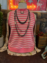 TB Pink Stripe Sleeveless