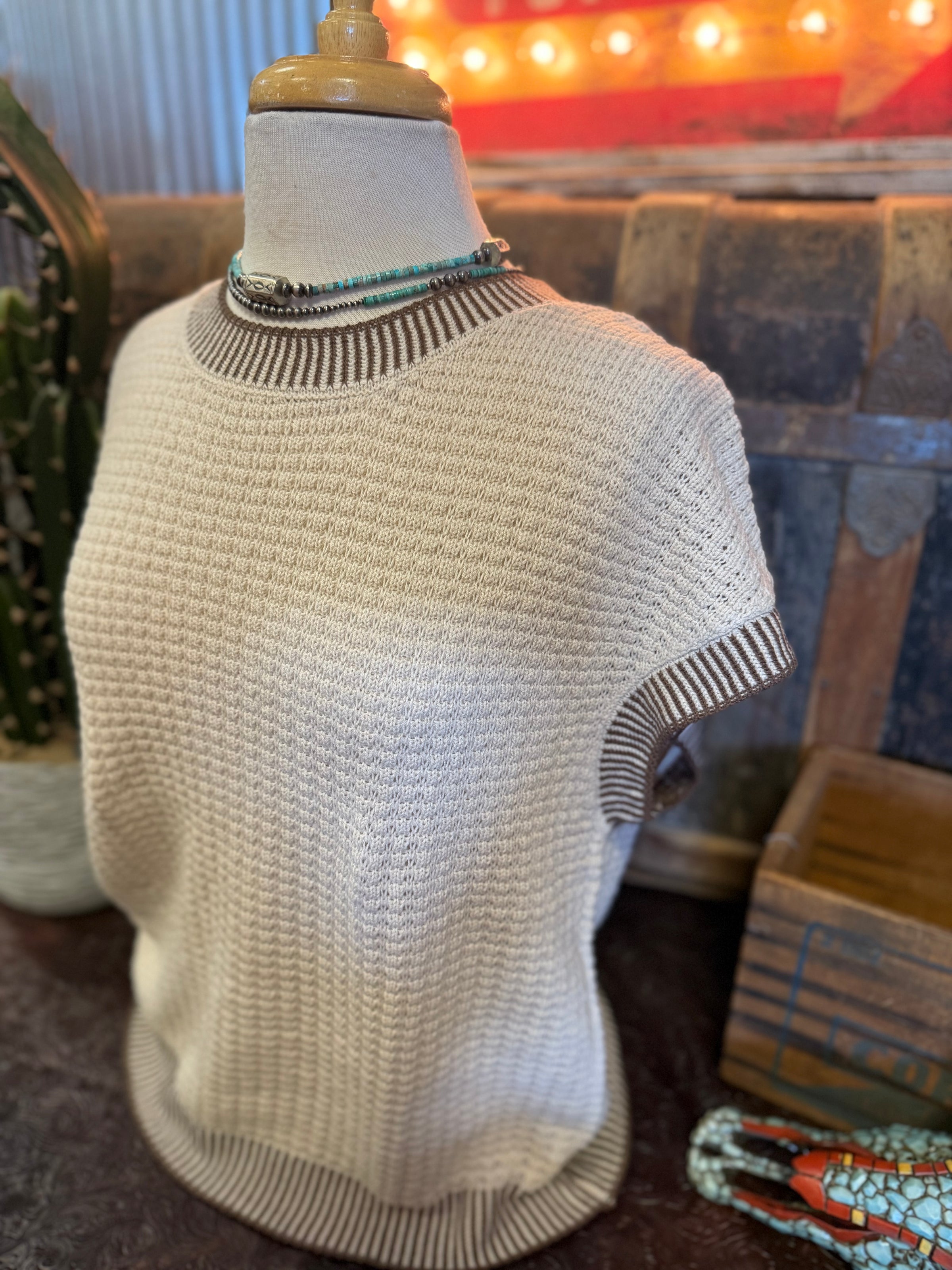 VJ Oatmeal Sweater Vest