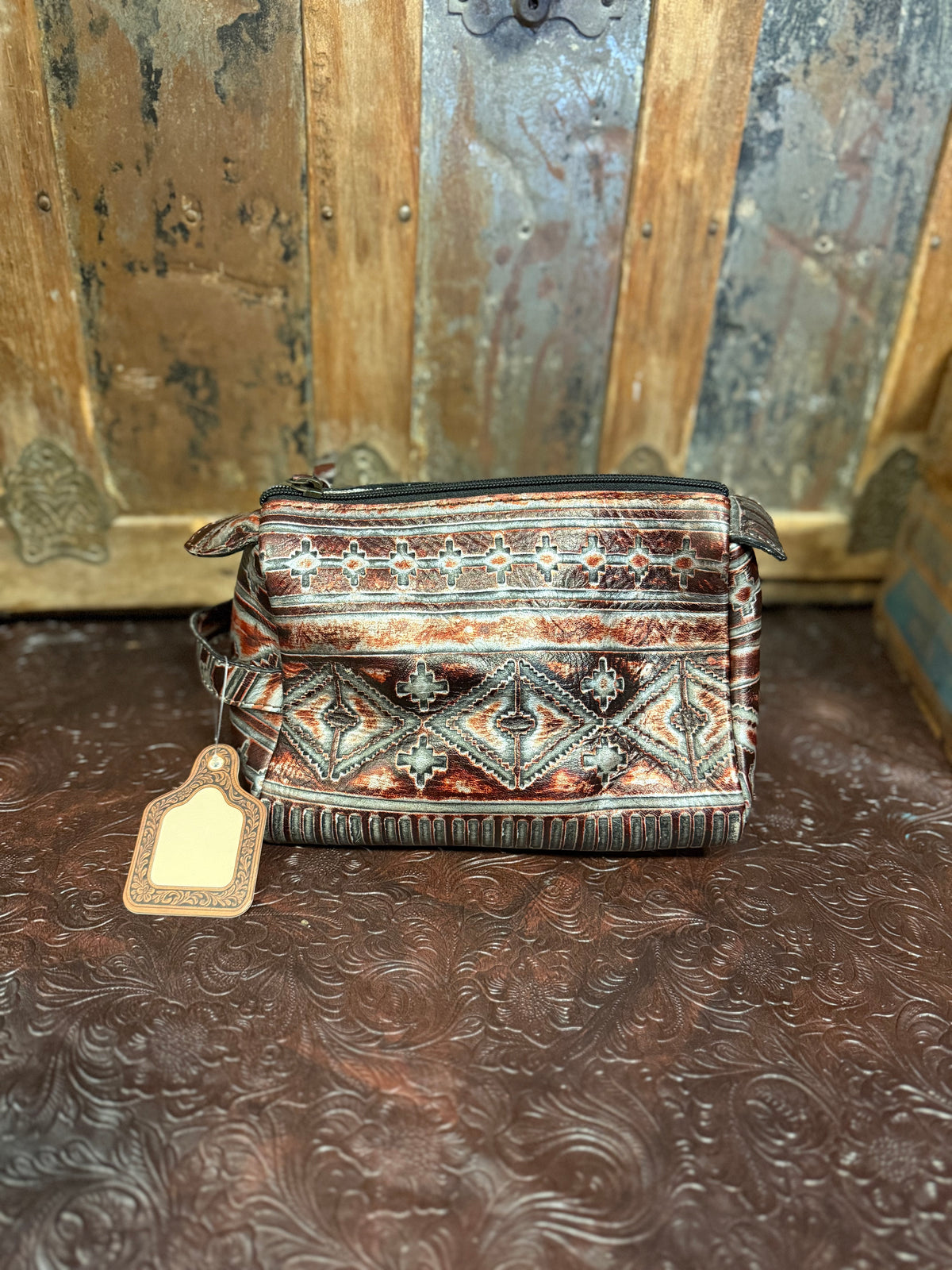 WL Tooled Makeup Bag