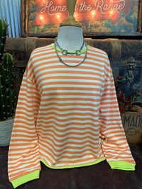 WL Melon/Cream Stripe LS