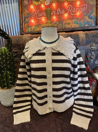 JD Oatmeal/Chocolate Cardigan