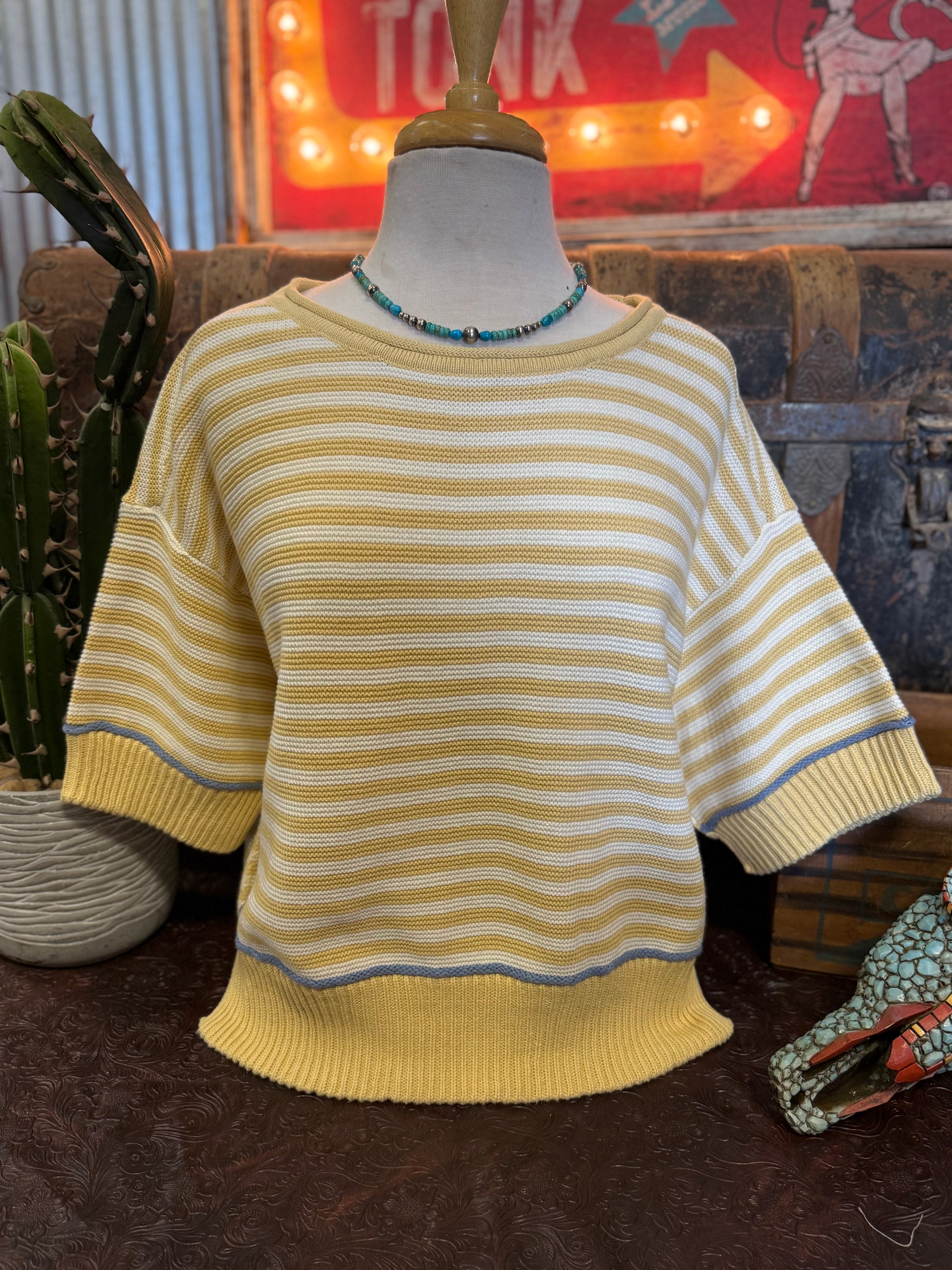 BP Butter Yellow SS Sweater