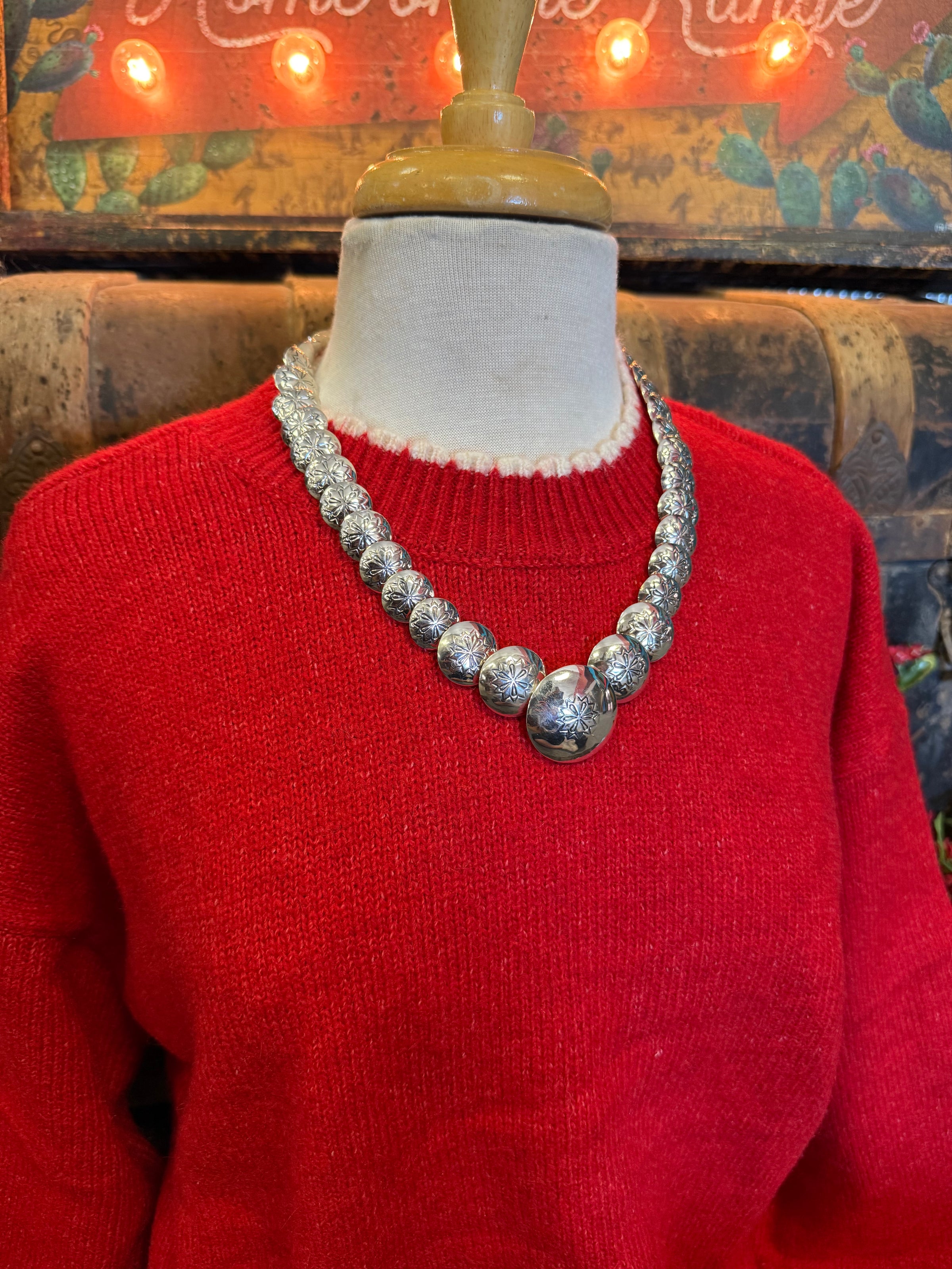 BP Red White Trim Sweater