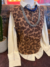 SD Leopard Sweater Vest