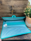 WL Turquoise and Hide Jewelry Wallet