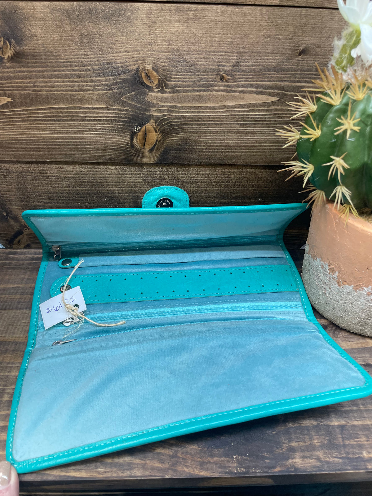 WL Turquoise and Hide Jewelry Wallet