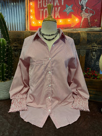 AM Boyfriend Style Red Shirt