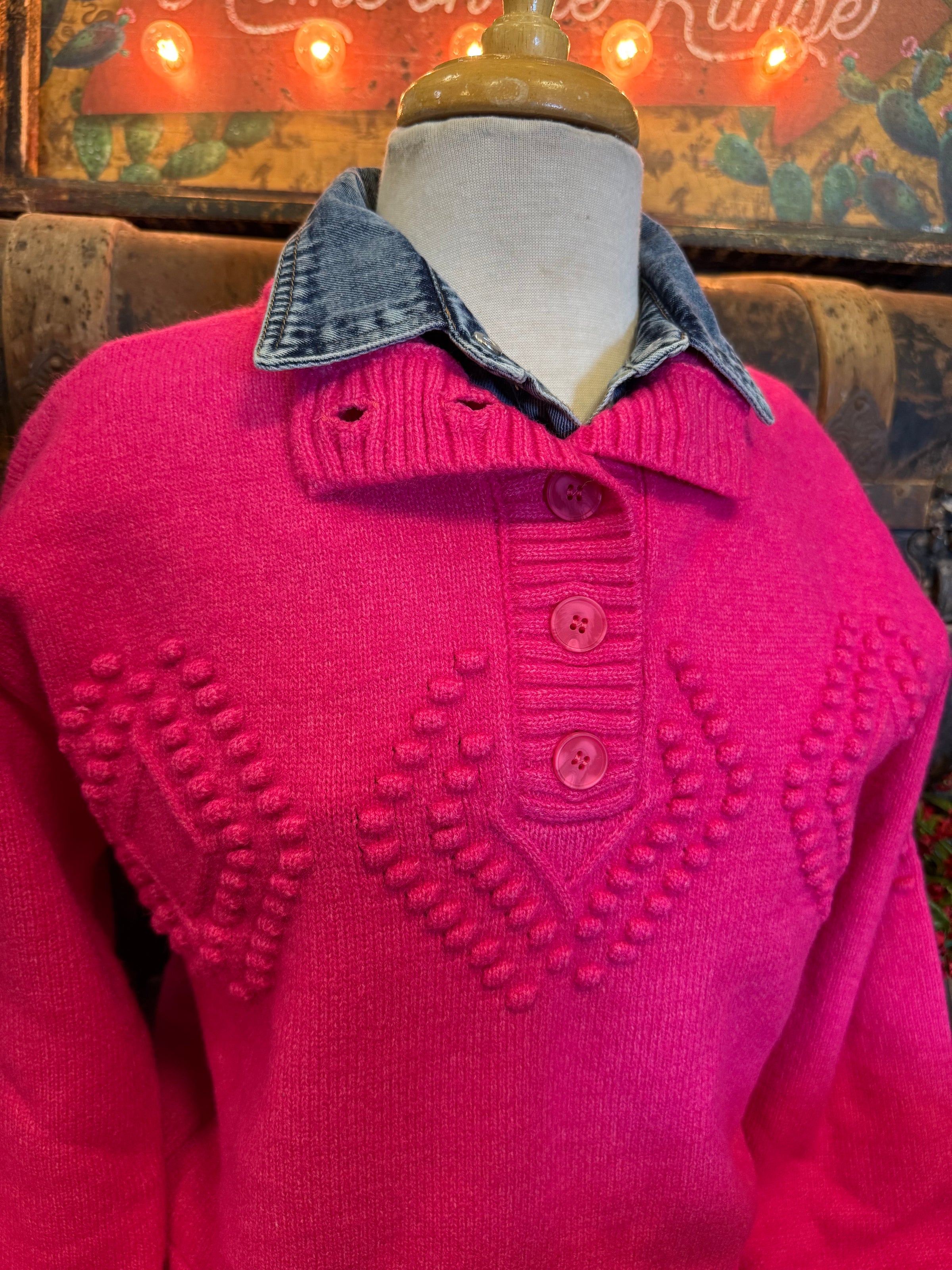 JD Hot Pink Sweater