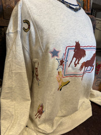 BB White Western Sweatshirt