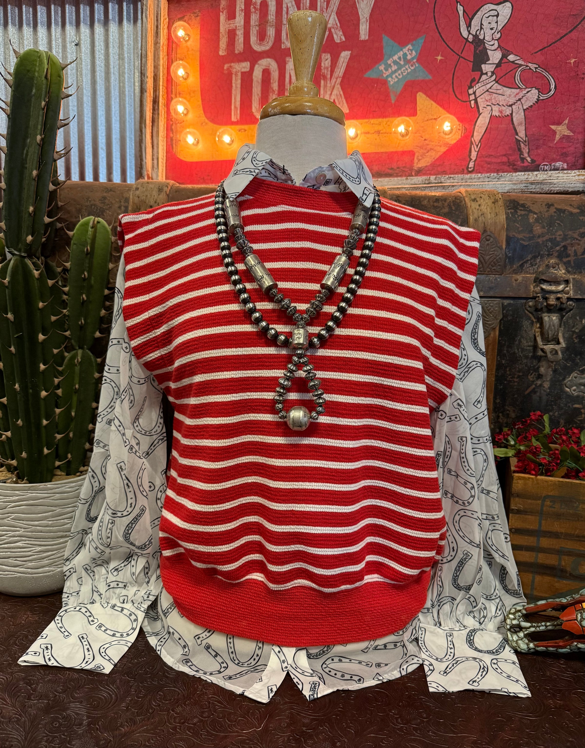 TB Red Stripe Sleeveless