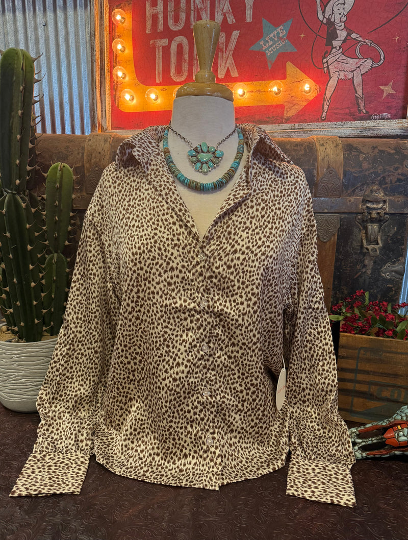 BR Animal Print Button Up