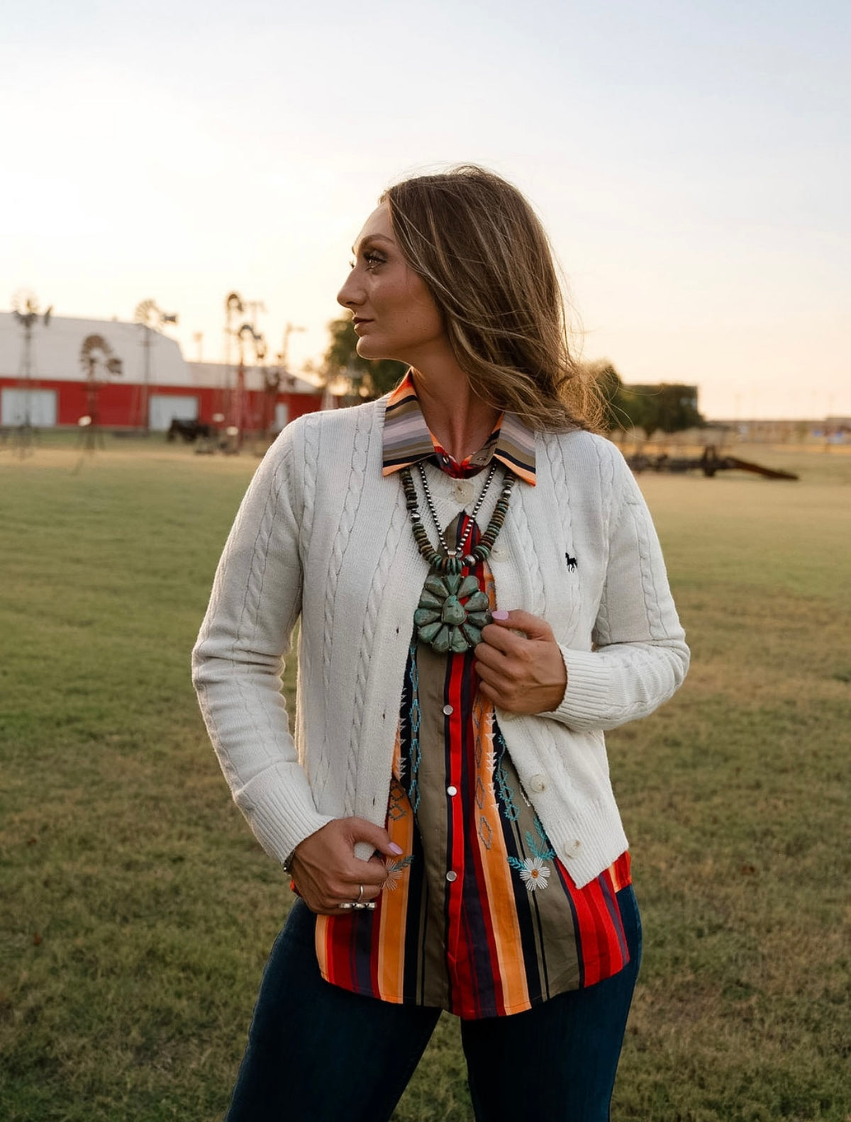 BP White Horse Polo Cardigan